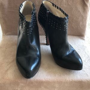 Enzo Eayareena black bootie with studs